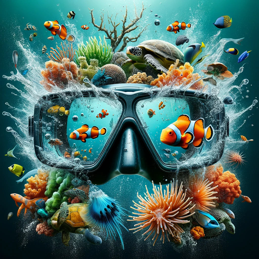 Nearsighted myopia prescription scuba diving mask