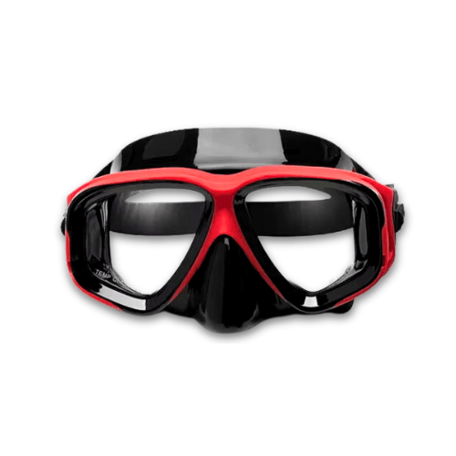 Prescription dive mask Red with Black Rx Obsidian Prescription Snorkel/Dive Mask_Medium Prescription Snorkel Mask | Black | Medium | Diopter -1.50 ~ -8.00