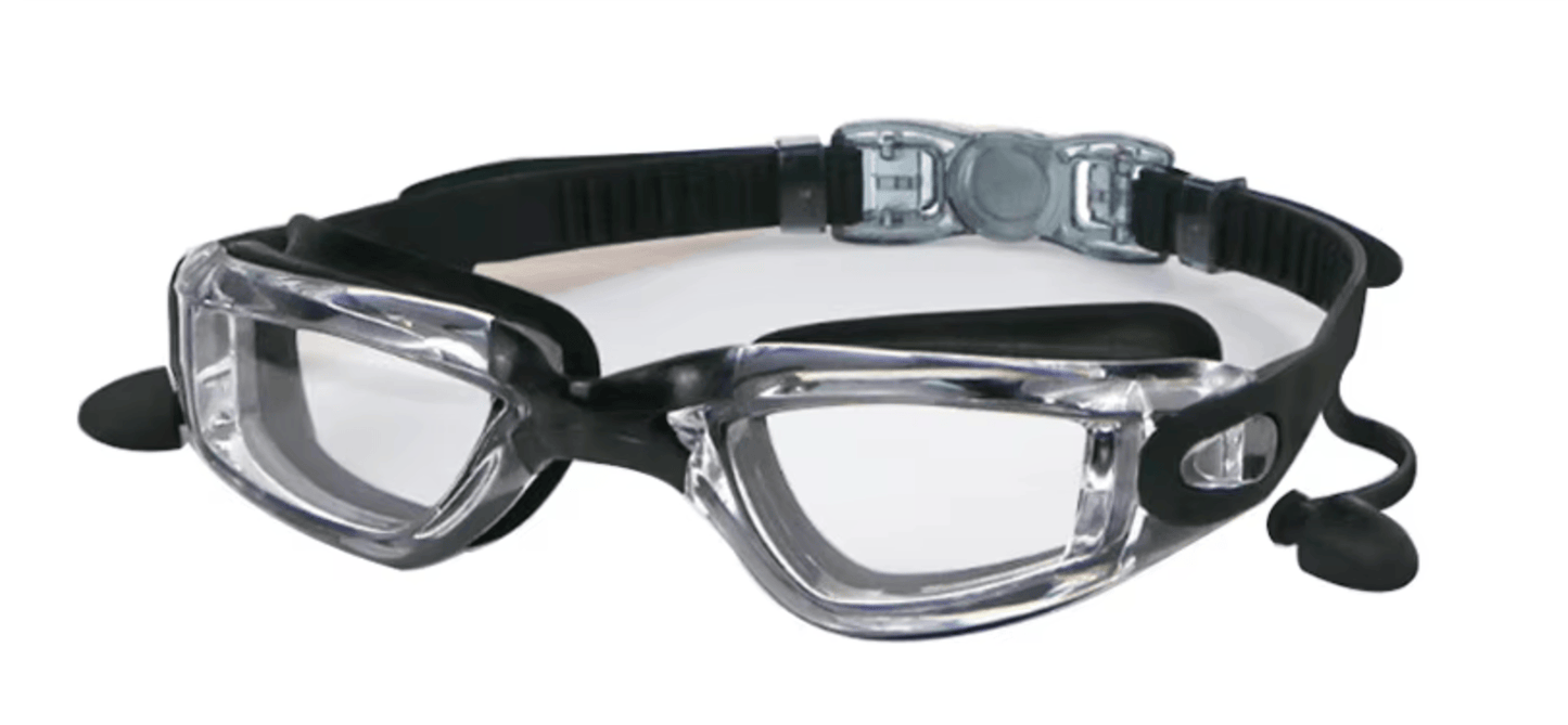 RX Nearsighted Swim Goggles Clear Lens RX Elite Myopia Swimming Goggles with Anti-Fog Earplugs RX Elite Myopia Swimming Goggles with Anti-Fog Earplugs