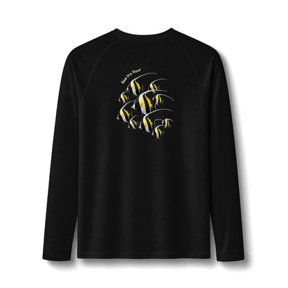 Moorish Idol Long Sleeve Rashguard – UPF 50 Swim Shirt