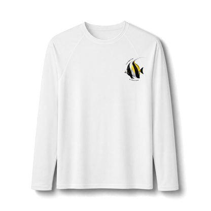 Moorish Idol Long Sleeve Rashguard – UPF 50 Swim Shirt