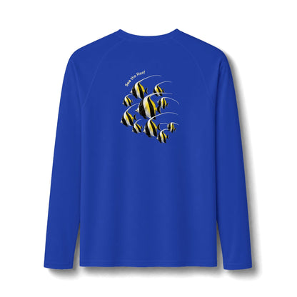 Moorish Idol Long Sleeve Rashguard – UPF 50 Swim Shirt