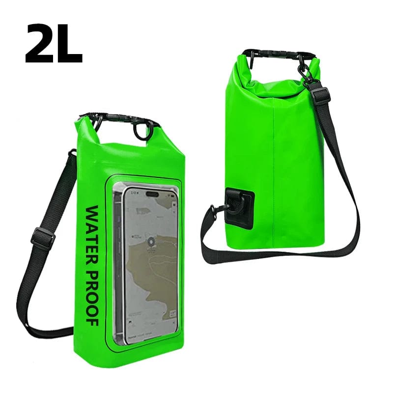 Light Green 2L Dry Bag Touch Screen Waterproof Bags