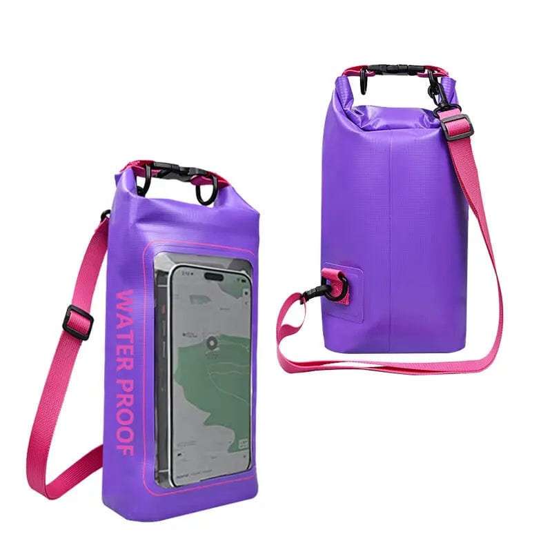 Purple 2L Dry Bag Touch Screen Waterproof Bags