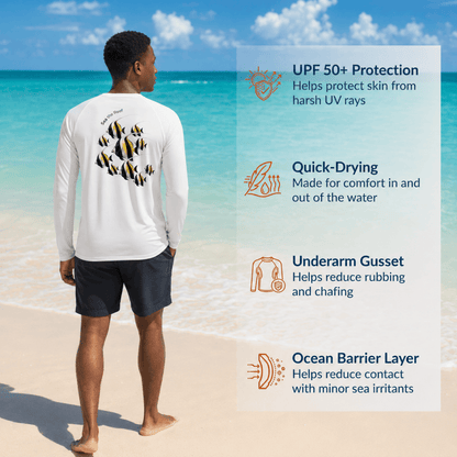 Moorish Idol Long Sleeve Rashguard – UPF 50 Swim Shirt