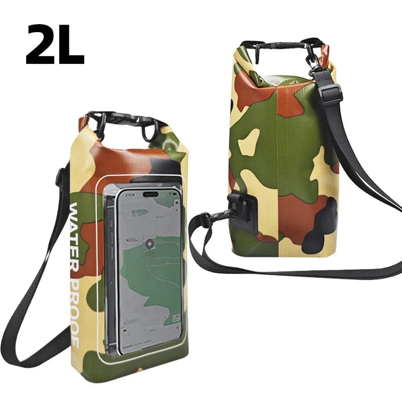 Dry bag Camo Green 2L Dry Bag Touch Screen Waterproof Bags