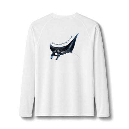 Long-sleeve Manta Ray Long Sleeve Rashguard – UPF 50 Swim Shirt Manta Ray Long Sleeve Rashguard – UPF 50 Swim Shirt