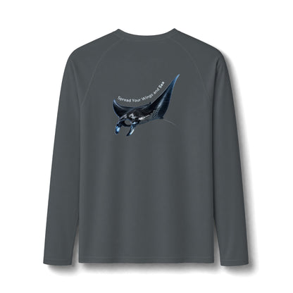 Long-sleeve Manta Ray Long Sleeve Rashguard – UPF 50 Swim Shirt Manta Ray Long Sleeve Rashguard – UPF 50 Swim Shirt