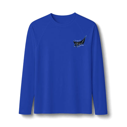 Long-sleeve L / Royal Blue Manta Ray Long Sleeve Rashguard – UPF 50 Swim Shirt Manta Ray Long Sleeve Rashguard – UPF 50 Swim Shirt