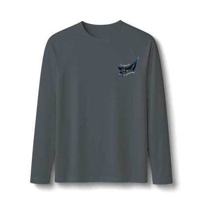 Long-sleeve M / Grey Manta Ray Long Sleeve Rashguard – UPF 50 Swim Shirt Manta Ray Long Sleeve Rashguard – UPF 50 Swim Shirt