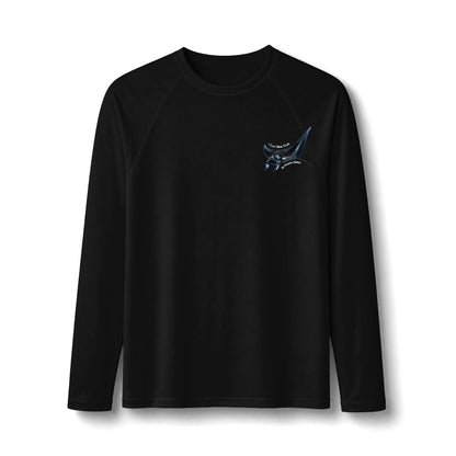 Long-sleeve XS / Black Manta Ray Long Sleeve Rashguard – UPF 50 Swim Shirt Manta Ray Long Sleeve Rashguard – UPF 50 Swim Shirt