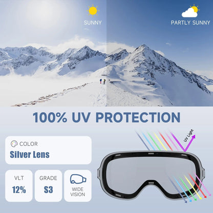 Lynx Ski Goggles for Glasses OTG Design