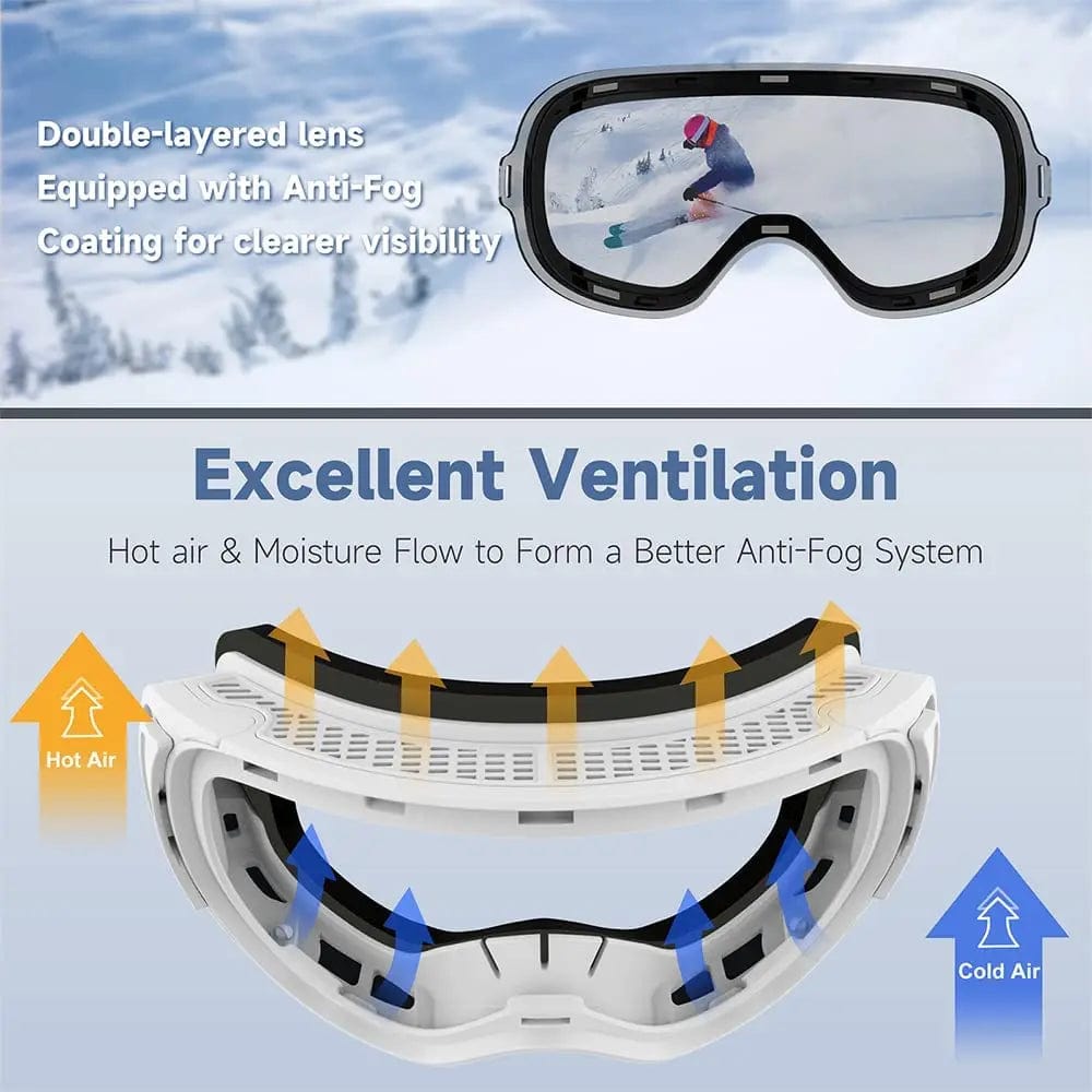 Lynx Ski Goggles for Glasses OTG Design