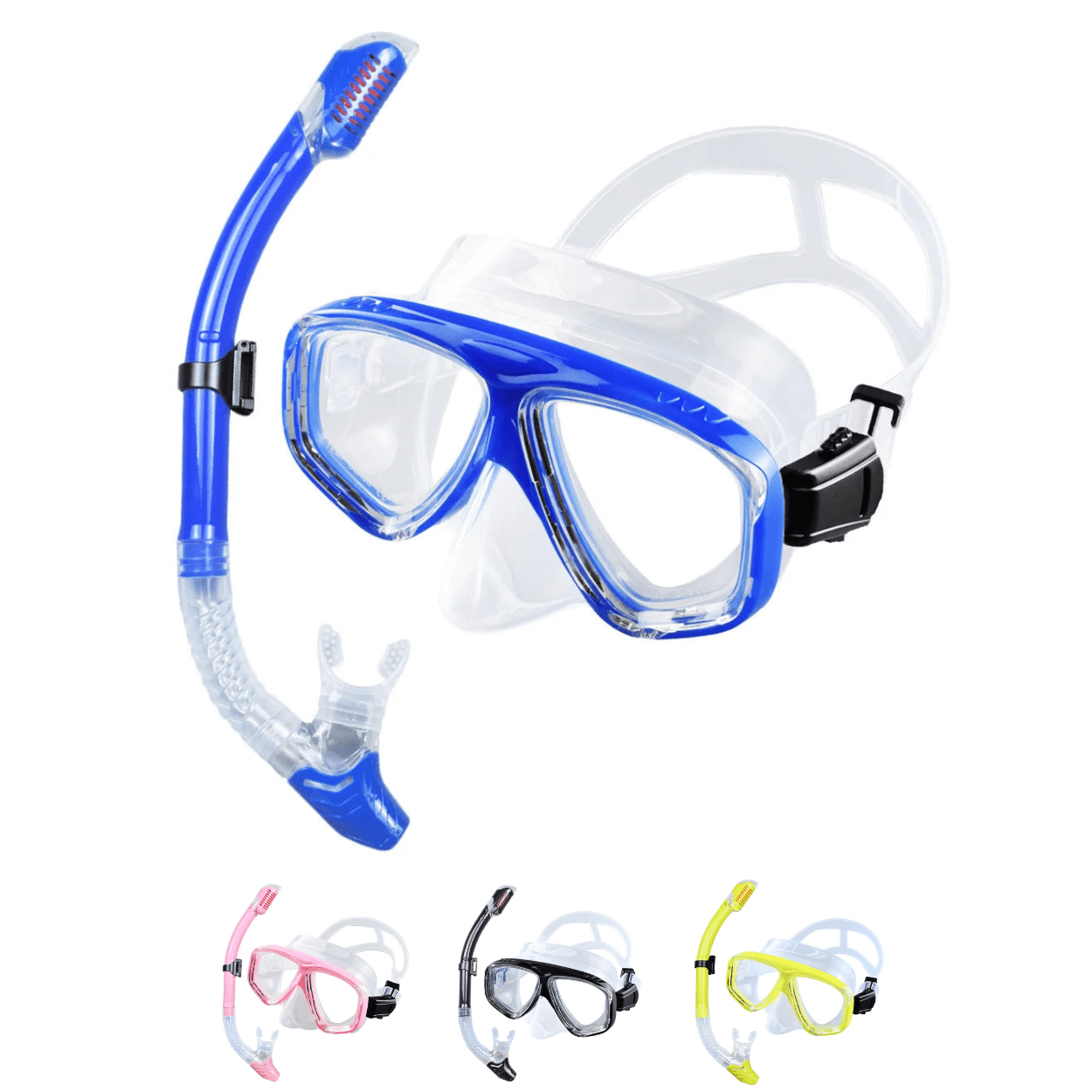 Mask and snorkel set The RX Obsidian Nearsighted Mask for Scuba and Snorkeling - Clear Set