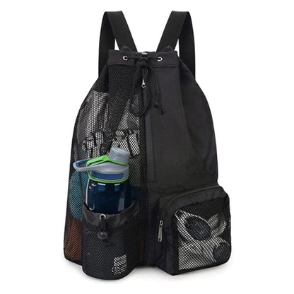 Black Drawstring Swim Gym Waterproof bag Backpack Separated Waterproof Dry Compartments Bag Swimming bag