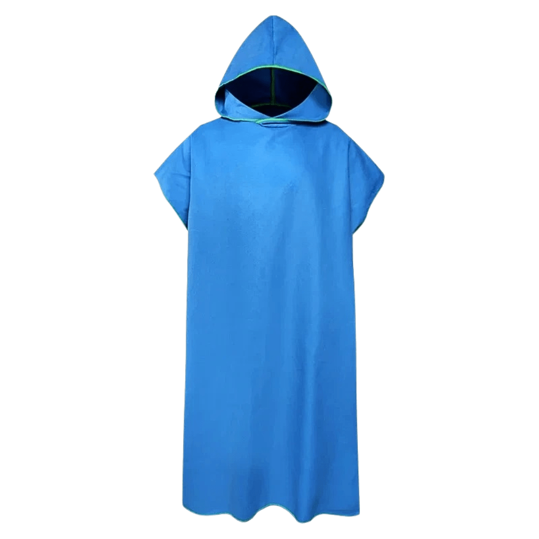 Microfiber Beach Poncho Towel Blue Poncho Beach Towel Swimming & Snorkeling Poncho Beach Towel Swimming & Snorkeling