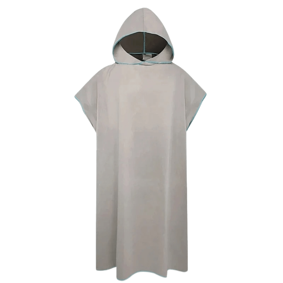 Microfiber Beach Poncho Towel Grey Poncho Beach Towel Swimming & Snorkeling Poncho Beach Towel Swimming & Snorkeling