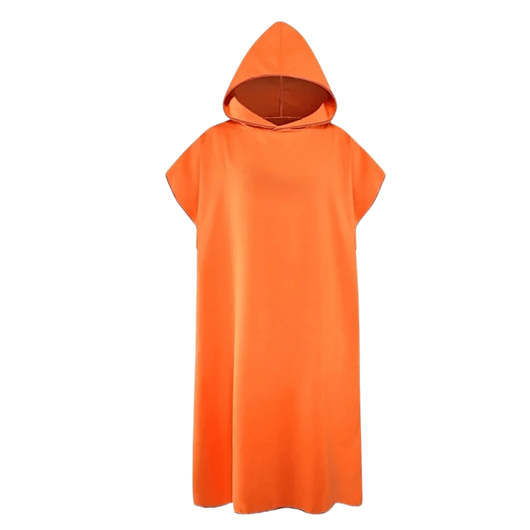 Microfiber Beach Poncho Towel Orange Poncho Beach Towel Swimming & Snorkeling Poncho Beach Towel Swimming & Snorkeling