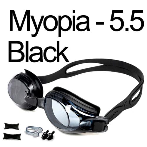 myopia google - 5.50 Swimming Goggles Myopia Professional Anti-fog UV Swimming Glasses Men Women Silicone Diopters Swim Sports Eyewear Optional Case