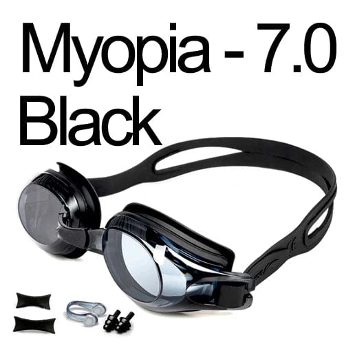 myopia google - 7.00 Swimming Goggles Myopia Professional Anti-fog UV Swimming Glasses Men Women Silicone Diopters Swim Sports Eyewear Optional Case