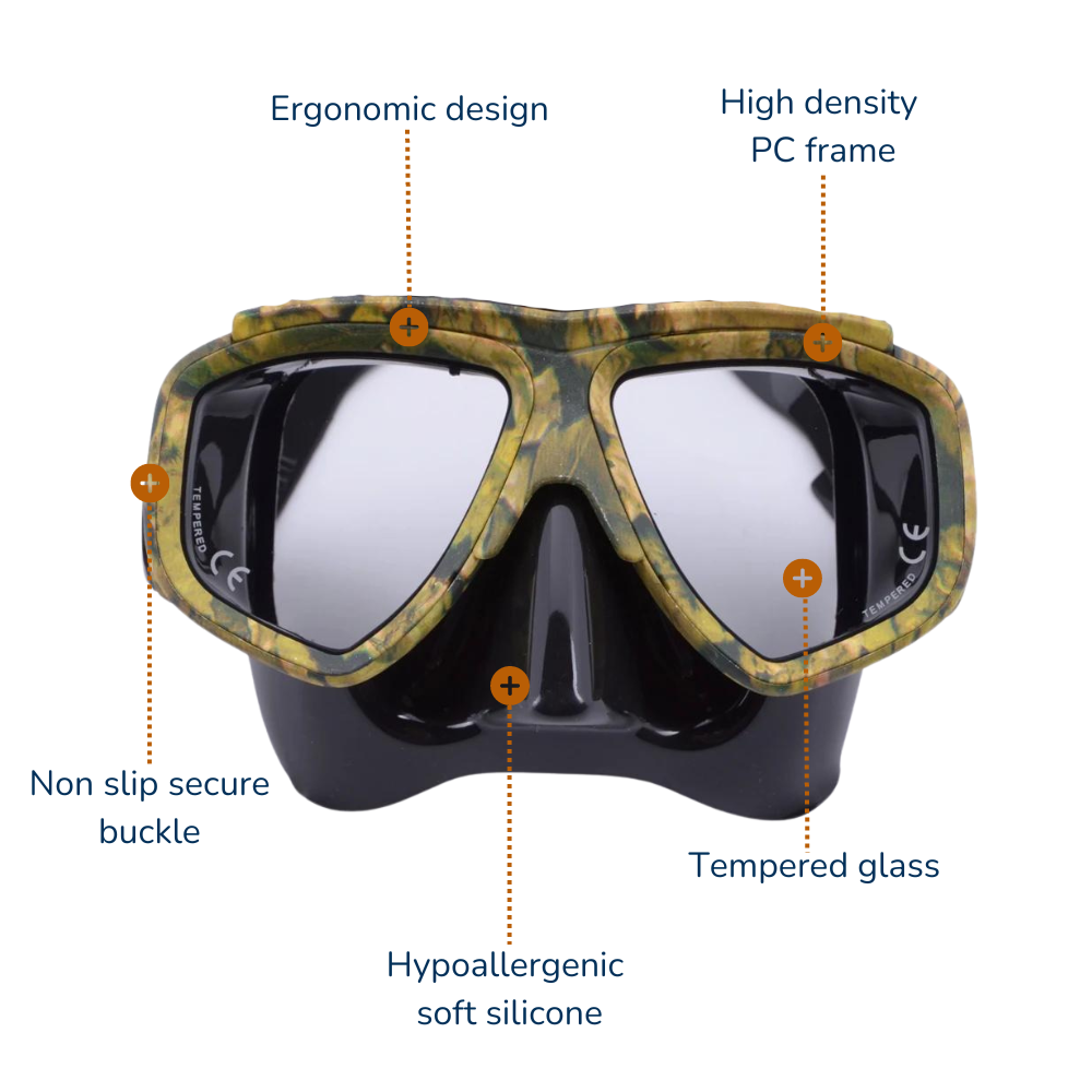 Prescription dive mask Mantis Mirage Mask with prescription Lenses