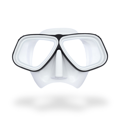 Prescription dive mask Black on White [NEW] RX Lumix Optical Dive Mask - Aluminum - White Series [NEW] RX Lumix Optical Dive Mask - Aluminum - White Series