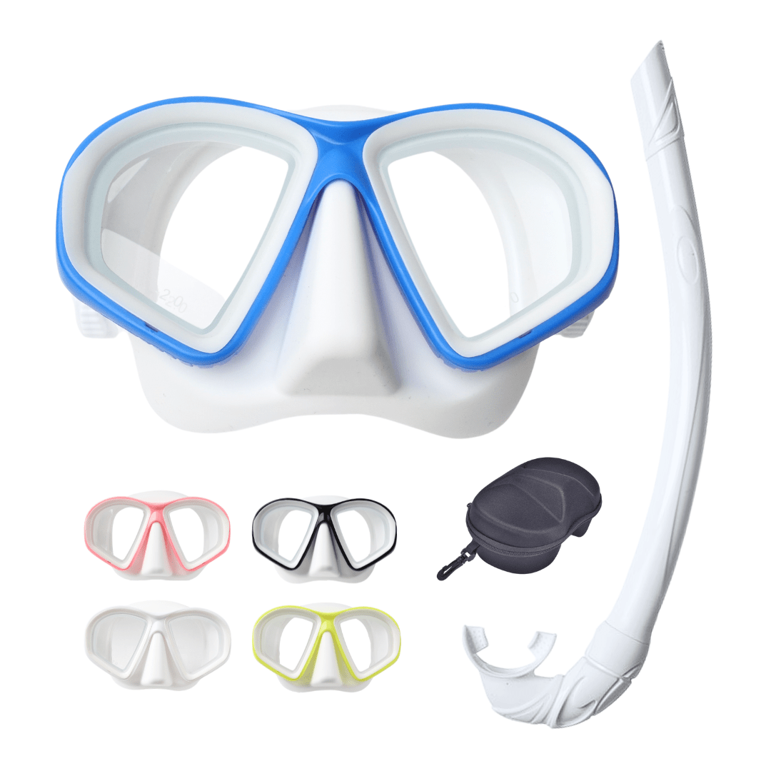 Prescription dive mask NEW RX Rover Nearsighted Prescription Freediving Mask with Snorkel & Case