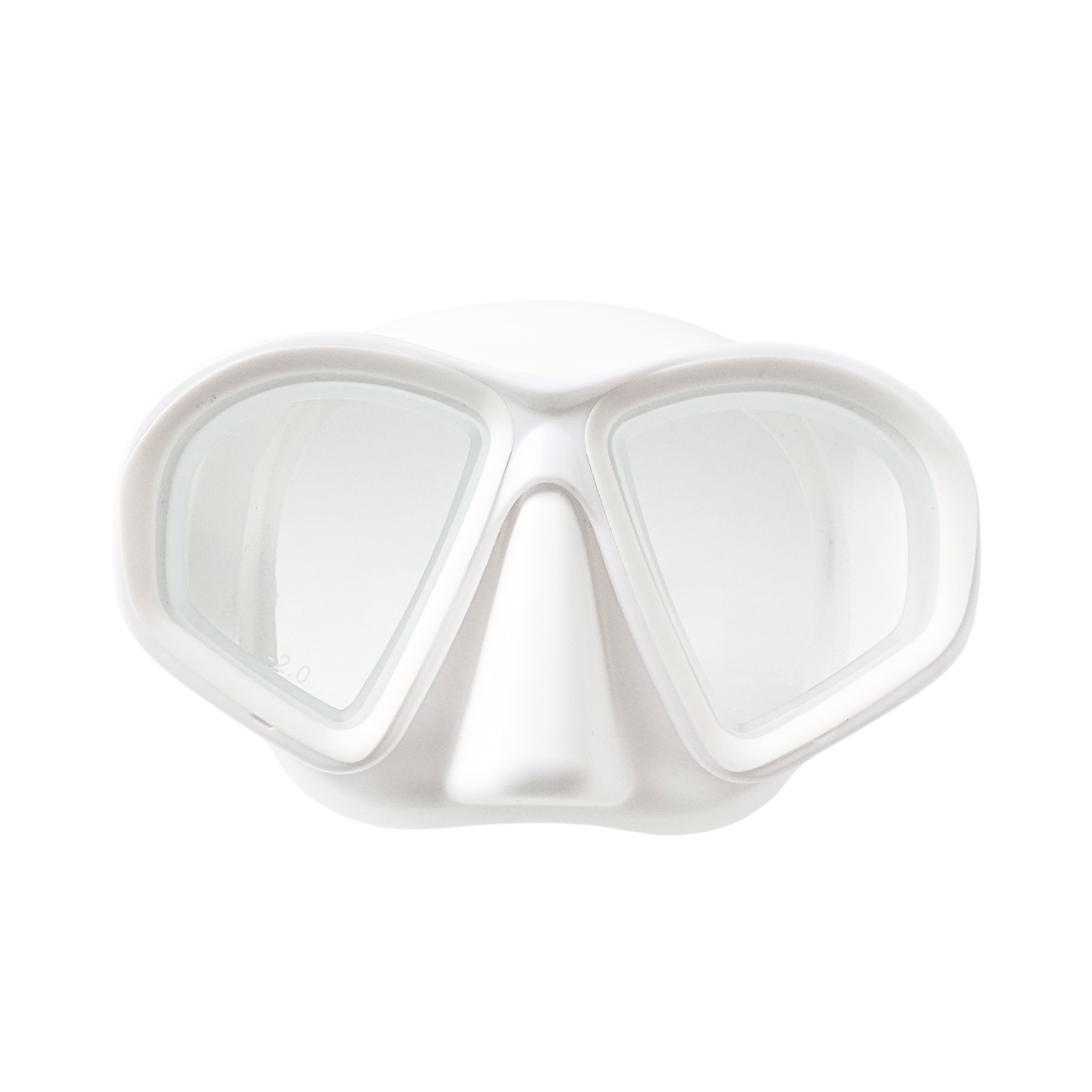 Prescription dive mask All White / -1.5 Left & -1.5 Right NEW RX Rover Nearsighted Prescription Freediving Mask with Snorkel & Case