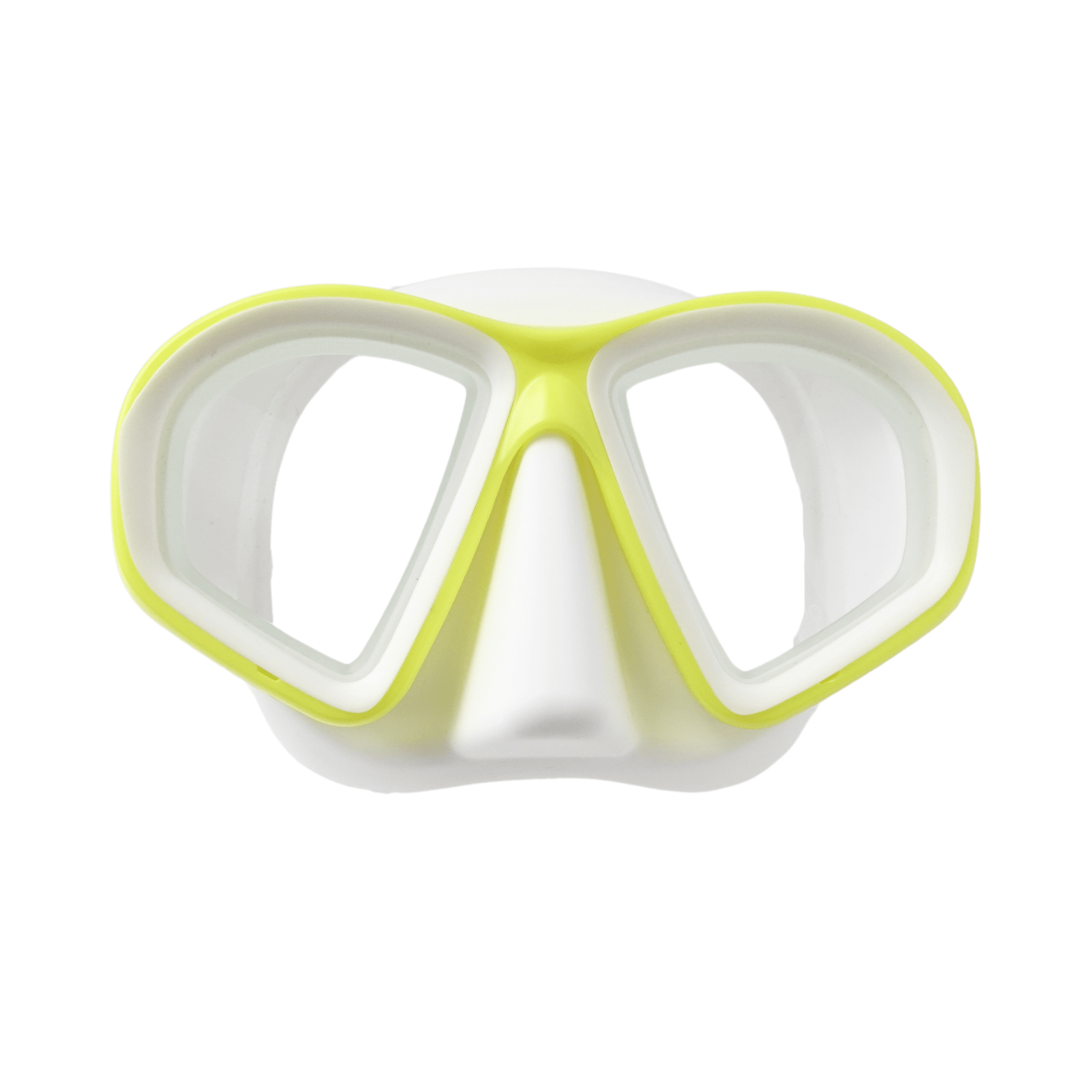 Prescription dive mask Yellow/White / -1.5 Left & -1.5 Right NEW RX Rover Nearsighted Prescription Freediving Mask with Snorkel & Case