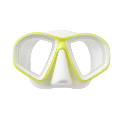 Prescription dive mask Yellow/White / -1.5 Left & -1.5 Right NEW RX Rover Nearsighted Prescription Freediving Mask with Snorkel & Case