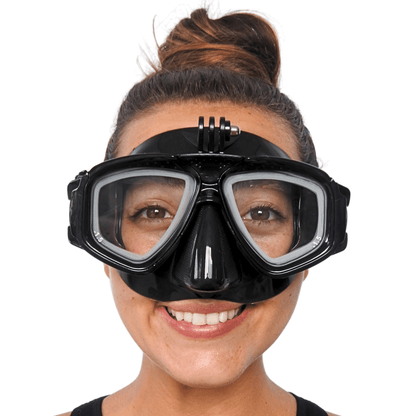 Prescription dive mask RX Action Hero Nearsighted Snorkeling/Scuba Mask with Camera Mount