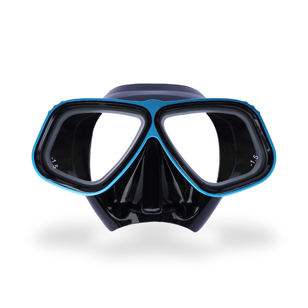 Prescription dive mask Blue on Black RX Lumix Optical Dive Mask - Aluminum RX Lumix Optical Dive Mask - Aluminum