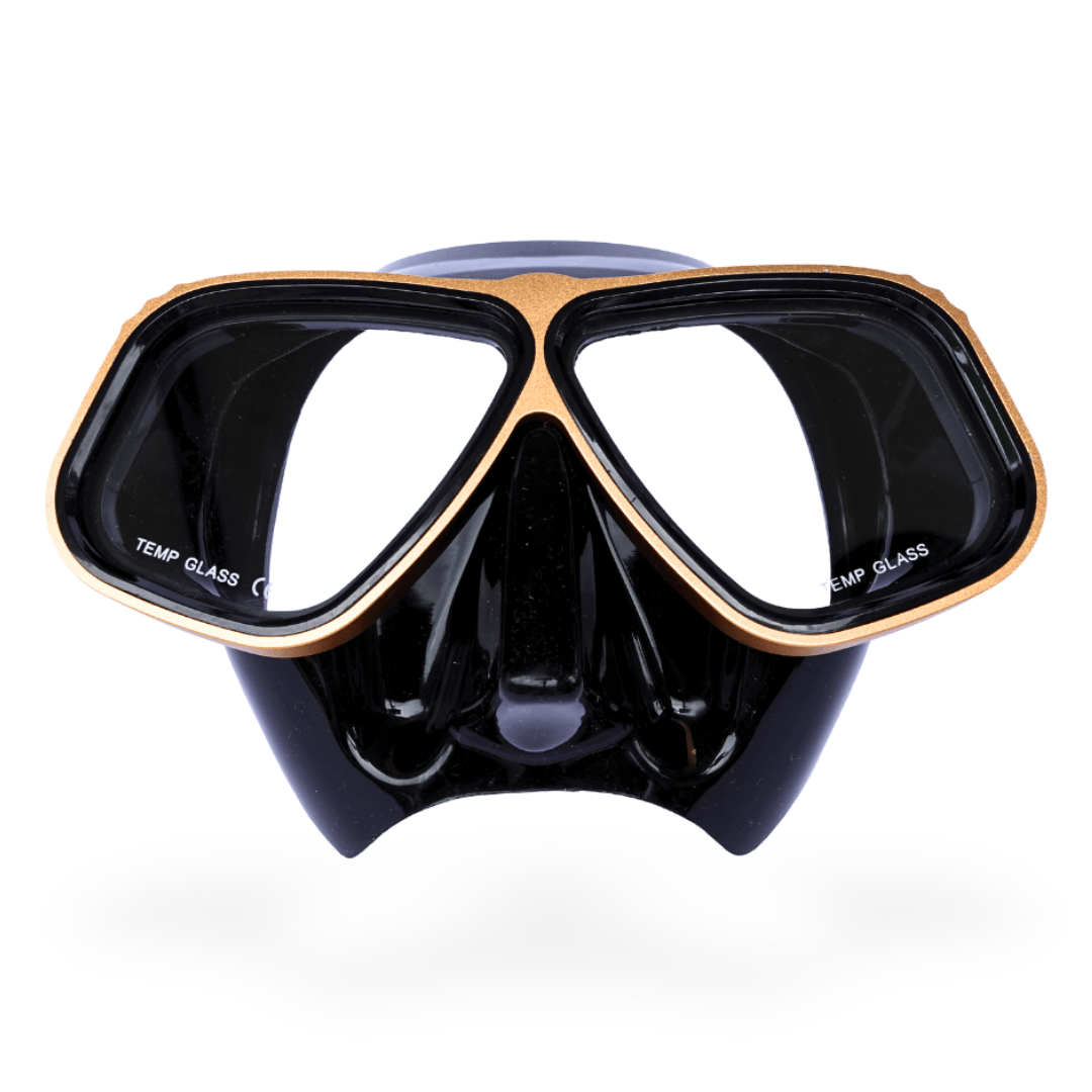 Prescription dive mask Gold/Black Rx Lumix Prescription Scuba Dive Mask Aluminum Rx Lumix Prescription Scuba Dive Mask Aluminum