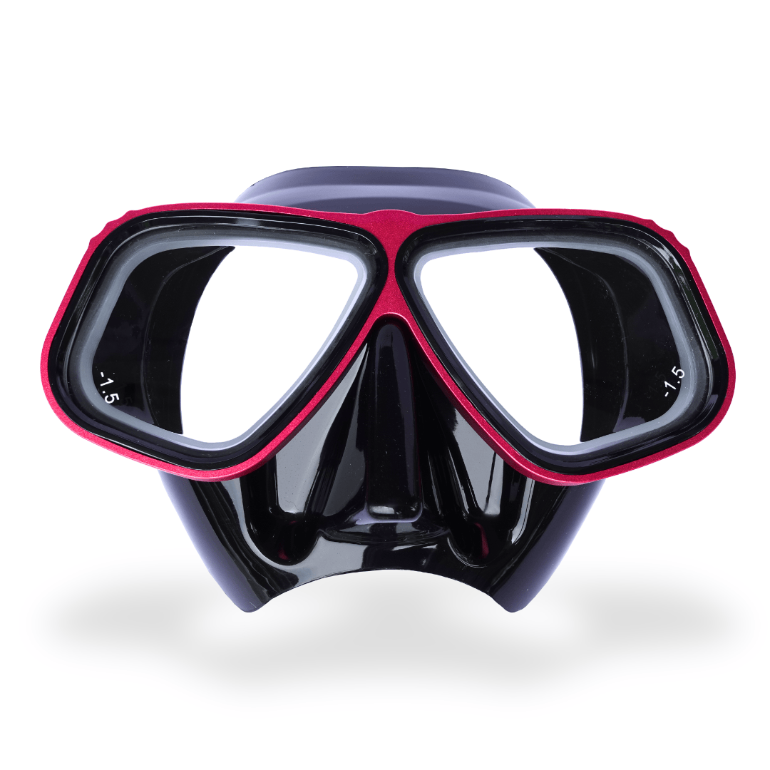 Prescription dive mask Rose Pink/Black Rx Lumix Prescription Scuba Dive Mask Aluminum Rx Lumix Prescription Scuba Dive Mask Aluminum