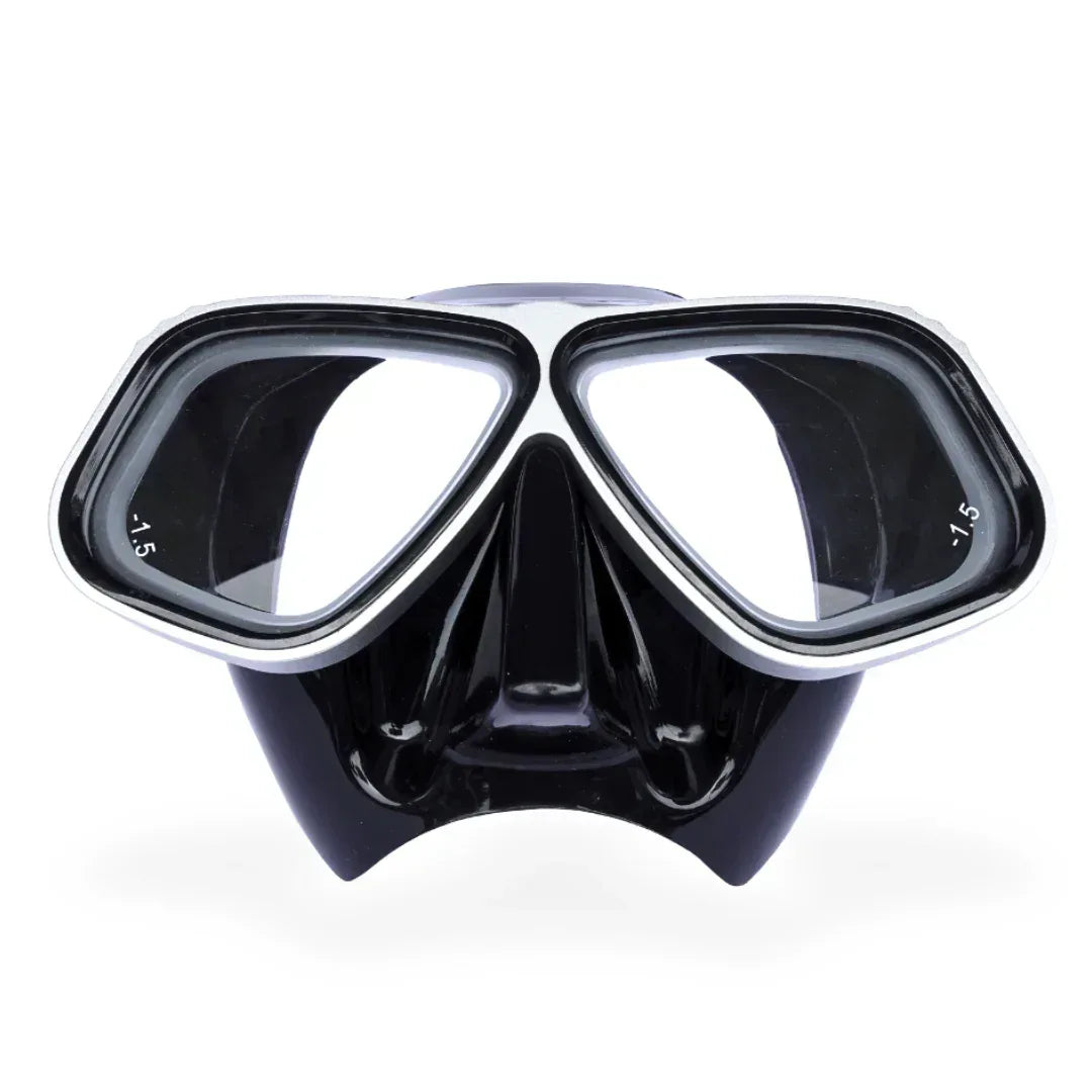 Prescription dive mask Silver/Black Rx Lumix Prescription Scuba Dive Mask Aluminum Rx Lumix Prescription Scuba Dive Mask Aluminum