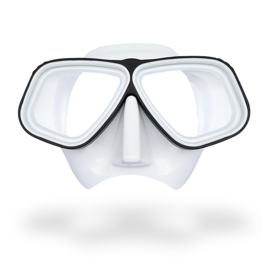 Prescription dive mask Black/White Rx Lumix Prescription Snorkel/Dive Mask - Aluminum - White Rx Lumix Prescription Snorkel/Dive Mask - Aluminum - White
