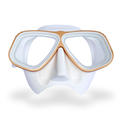 Prescription dive mask Gold/White Rx Lumix Prescription Snorkel/Dive Mask - Aluminum - White Rx Lumix Prescription Snorkel/Dive Mask - Aluminum - White