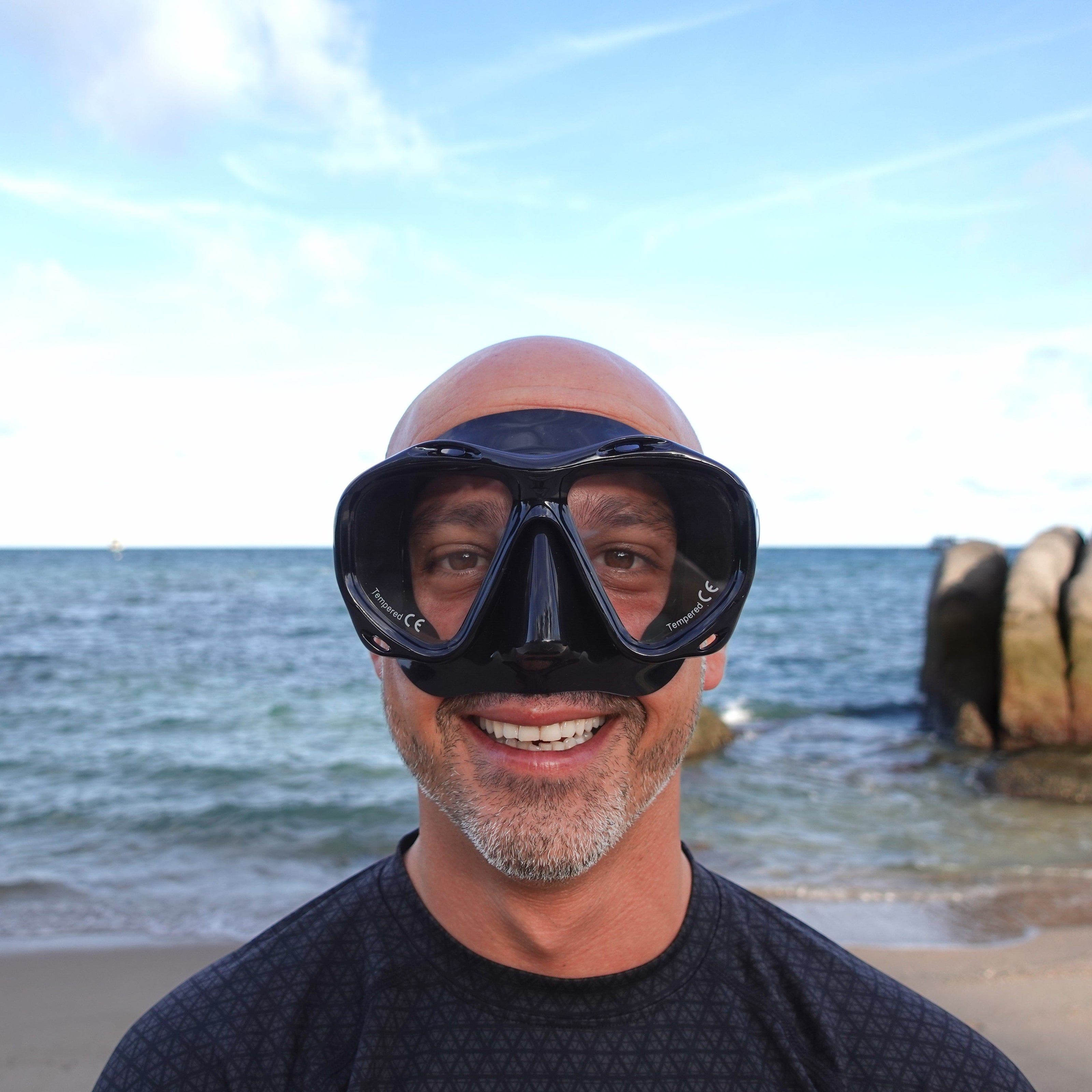 Farsighted Prescription Snorkel and Scuba Diving Mask | Farsighted | Small/Medium | Black