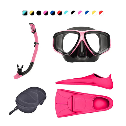 Prescription dive mask Rx Obsidian Nearsighted Prescription Snorkel & Scuba Dive Set Prescription Snorkel Mask | Black | Medium | Diopter -1.00 ~ -9.00