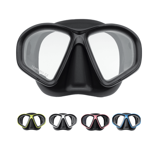 Prescription dive mask All Black RX Rover Low volume Mask Nearsighted Prescription