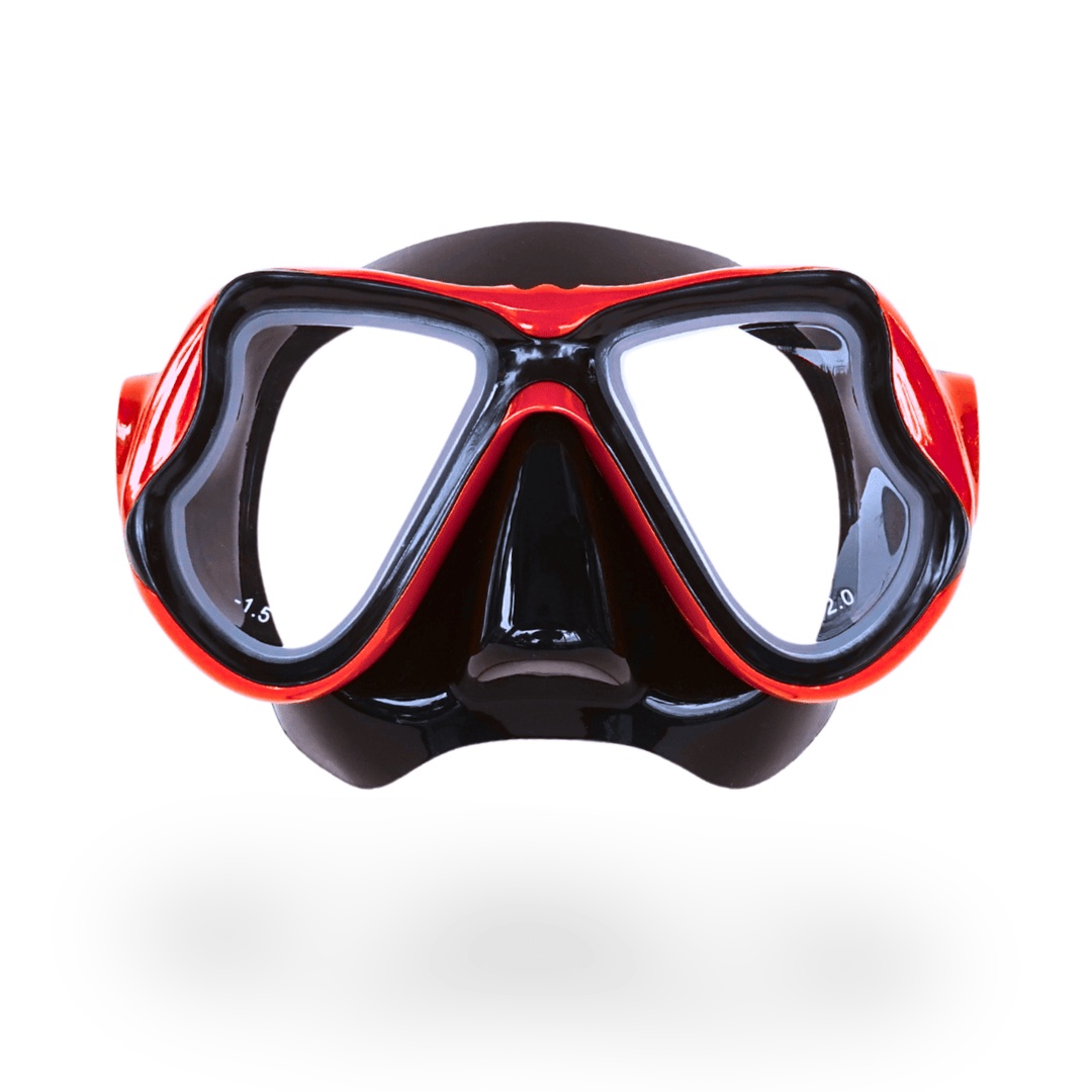 Prescription dive mask Red/Black The Rx Titan Prescription Snorkel and Scuba Diving Corrective Mask The Rx Titan Prescription Snorkel and Scuba Diving Corrective Mask