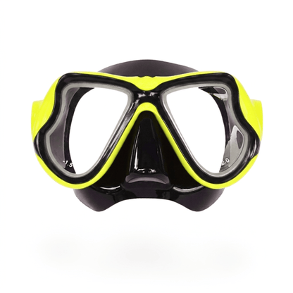 Prescription dive mask Yellow/Black The Rx Titan Prescription Snorkel and Scuba Diving Corrective Mask The Rx Titan Prescription Snorkel and Scuba Diving Corrective Mask