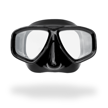 Prescription mask and snorkel set All Black RX Obsidian Prescription Snorkel/Dive Mask Prescription Snorkel Mask | Black | Medium | Diopter -1.50 ~ -8.00