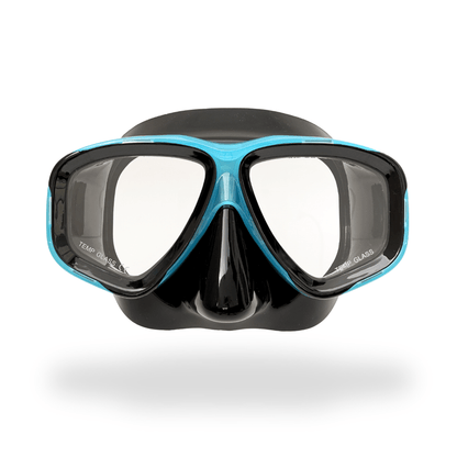 Prescription mask and snorkel set Aqua with Black RX Obsidian Prescription Snorkel/Dive Mask Prescription Snorkel Mask | Black | Medium | Diopter -1.50 ~ -8.00