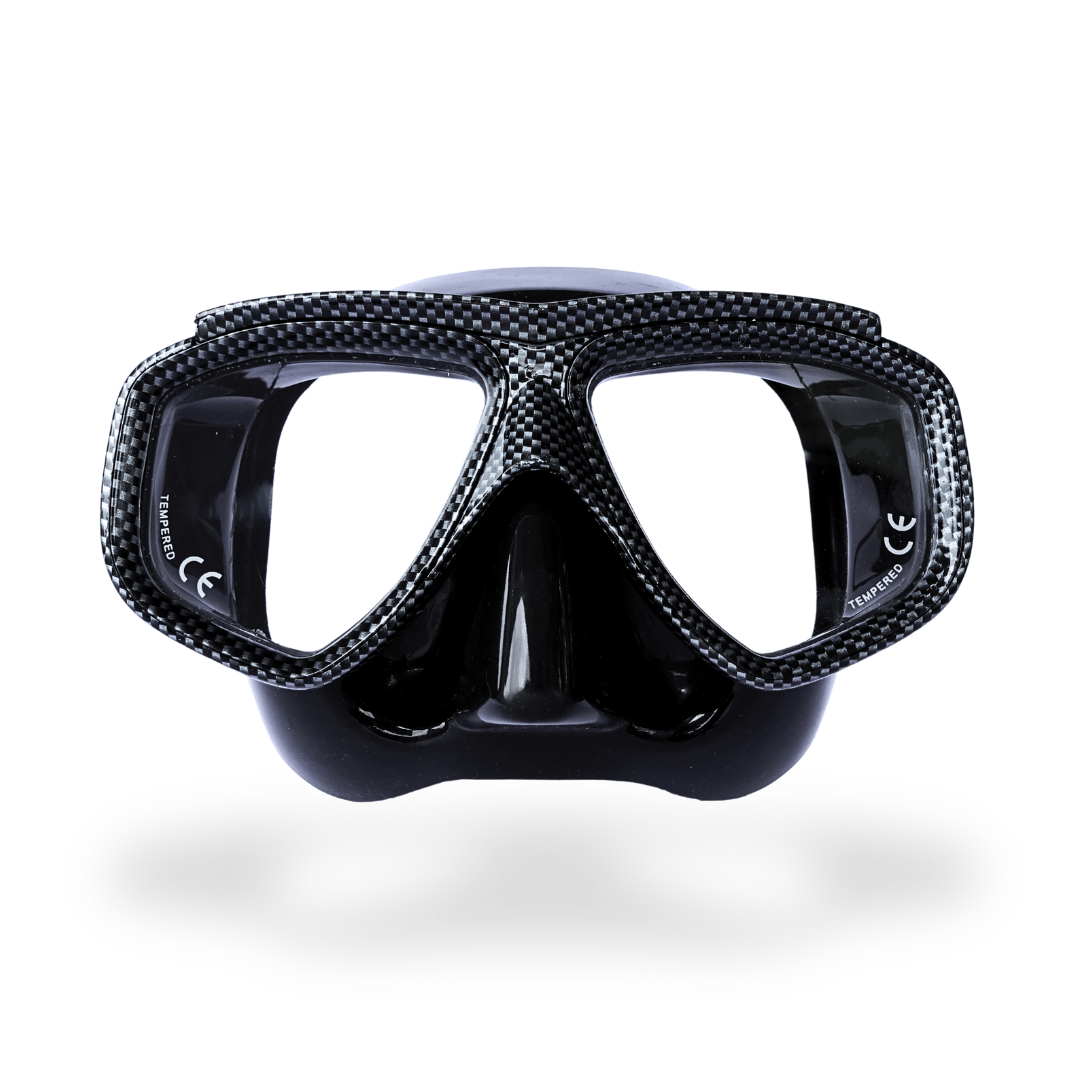 Prescription scuba mask Carbon Fiber Style RX Carbon: Nearsighted Mask for Scuba Diving - Medium/Large Prescription Scuba Dive Mask | Small/Medium Faces | Black