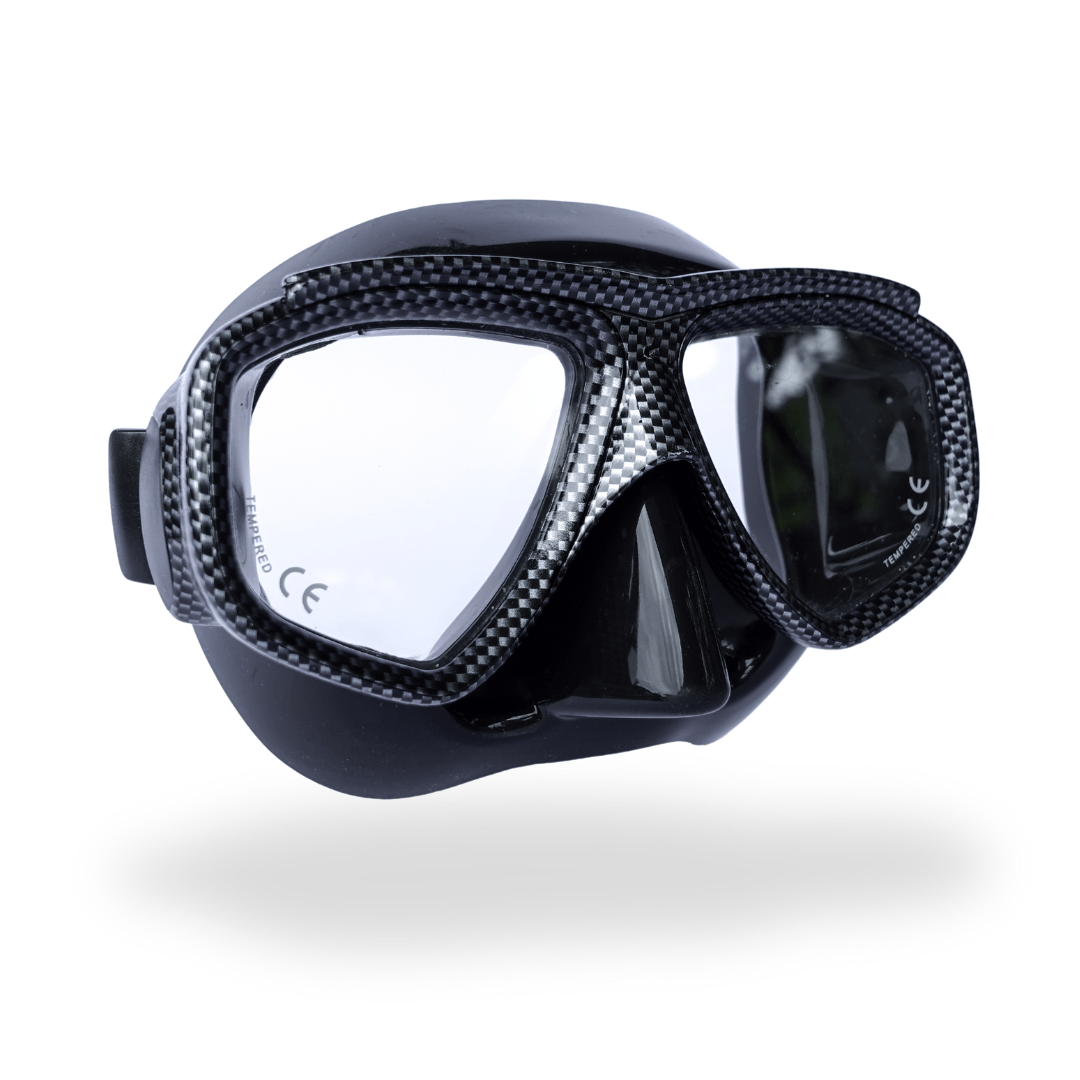 Prescription scuba mask Carbon Fiber Style RX Carbon: Nearsighted Mask for Scuba Diving - Medium/Large Prescription Scuba Dive Mask | Small/Medium Faces | Black