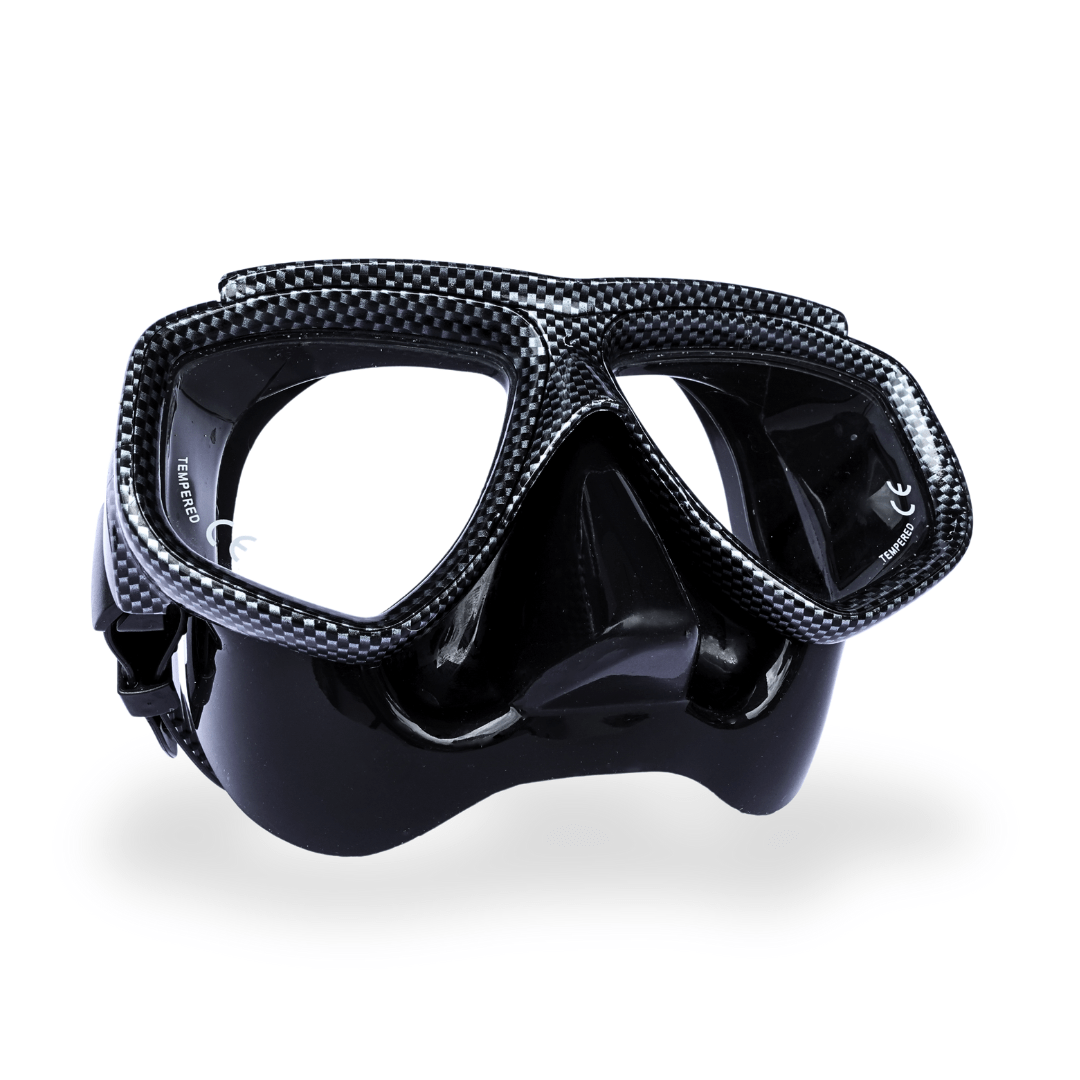 Prescription scuba mask Carbon Fiber Style RX Carbon: Nearsighted Mask for Scuba Diving - Medium/Large Prescription Scuba Dive Mask | Small/Medium Faces | Black