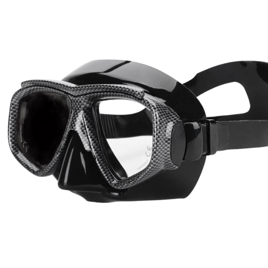 Prescription scuba mask RX Carbon: Nearsighted Mask for Scuba Diving Prescription Scuba Dive Mask | Small/Medium Faces | Black