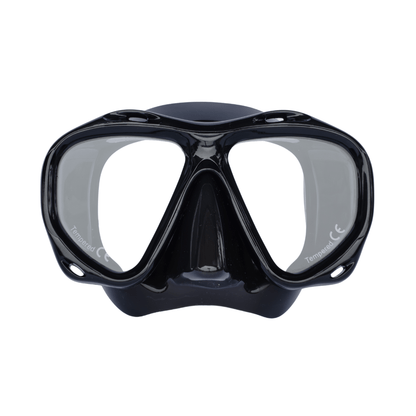 prescription snorkelling mask +2.0  for both eyes / Black RX Mako Farsighted Corrective Scuba Diving Mask Midnight Mako- Jet black: Diving Mask with Prescription 