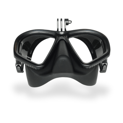 prescription snorkelling mask All Black RX Rover Nearsighted Prescription Dive Mask w/Cam Mount Prescription Dive Mask | Black | Small | Corrective Lenses -1.50 ~ -6.00 | Go Pro Mount